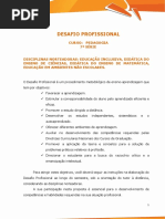 Desafio Profissional - Pedagogia 7ª Série