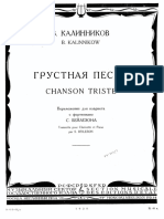 Kalinnikov Chanson Triste Clarinet