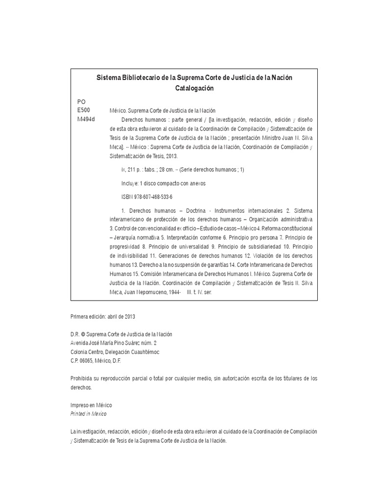 Libro de Derechos Humanos Parte General | PDF | Derechos humanos | Derechos