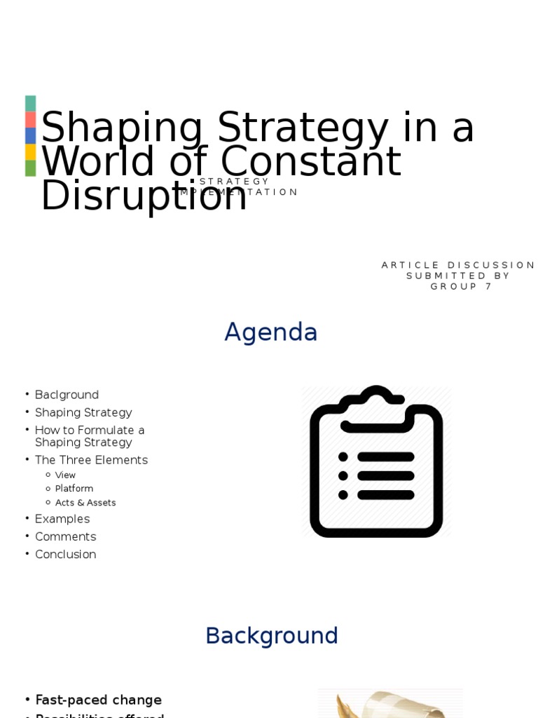 Shaping Strategy in Disruptive Markets | PDF | Visa Inc. | Strategic ...
