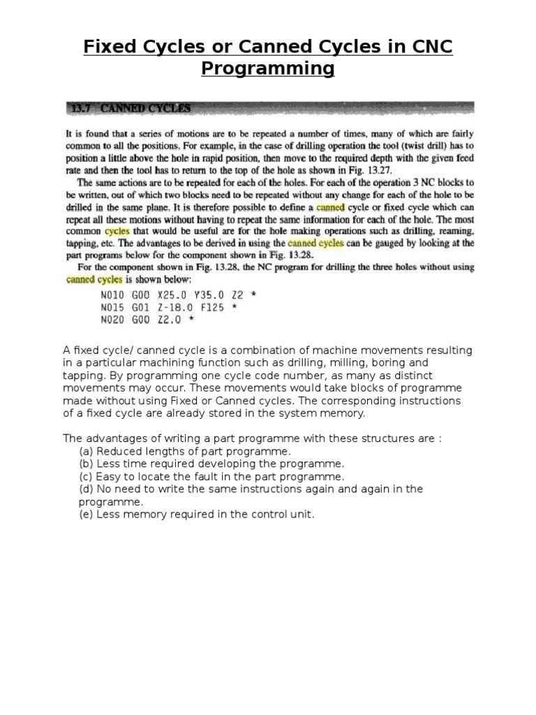 Canned Cycles or Fixed Cycles (ANB) PDF