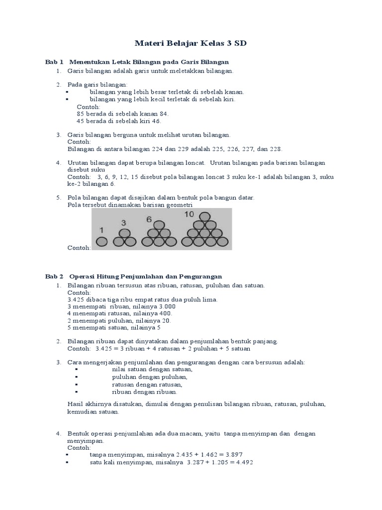Materi Matematika Kelas 3 SD | PDF