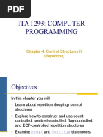 Ita 1293: Computer Programming: Chapter 4: Control Structures II