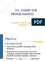 Ita 1293: Computer Programming: Chapter 4: Control Structures II