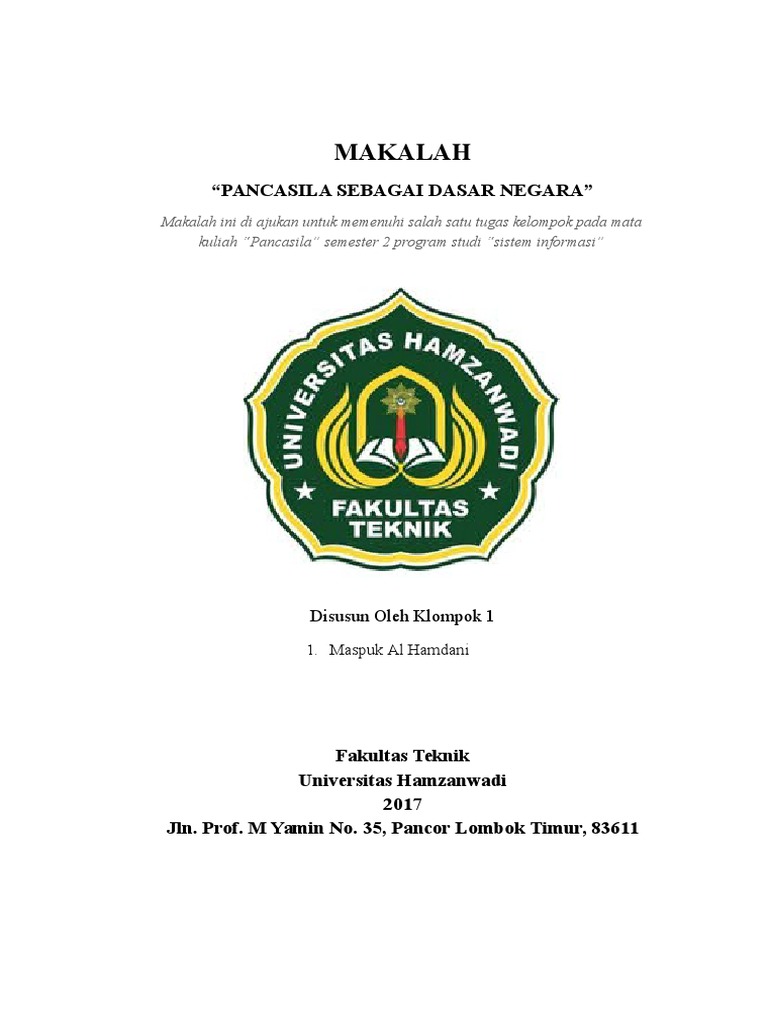 MAKALAH pancasila sebagai dasar negara docx MAKALAH pancasila sebagai dasar negara docx