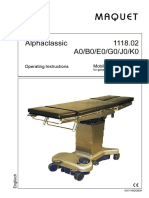 Manual de Usuario Mesa Quirurgica Maquet Alphaclassic Pro PDF