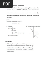 Contoh Soal Pembiasan Gelombang Dan Tes Formatif