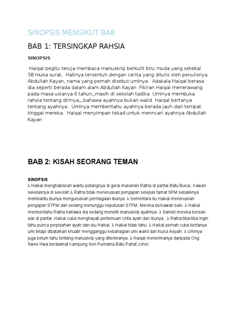 Sinopsis Silir Daksina Setiap Bab