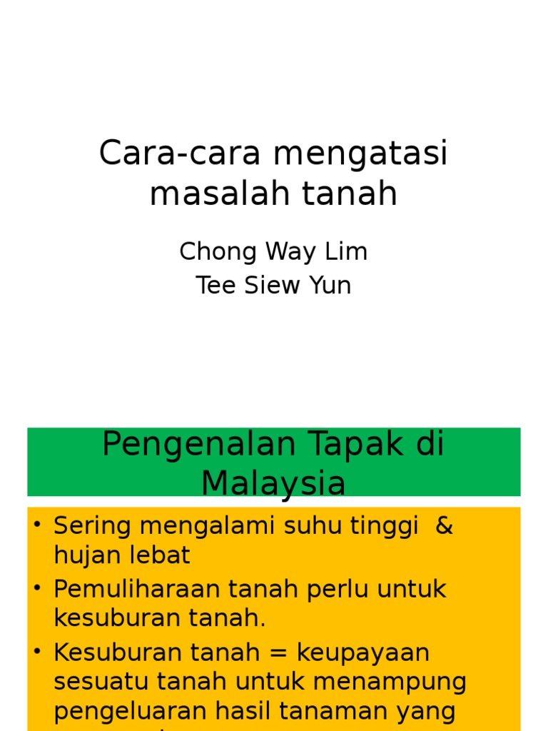 Cara Cara Mengatasi Masalah Tanah Pdf