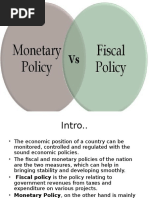 Monetary and Fiscal Policy