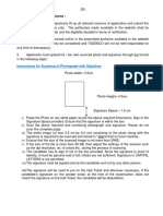 5:: PARA - IV: General Provisions: 1.: Instructions For Scanning of Photograph With Signature