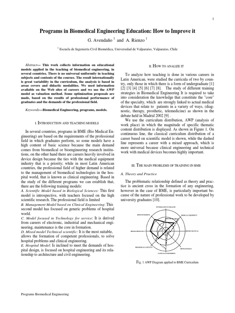 Improving Biomedical Engineering Education | PDF | Biomedical ...