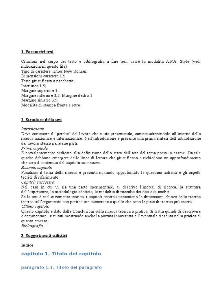 Tesi Norme Bibliografia e Citazioni Nel Testo PDF
