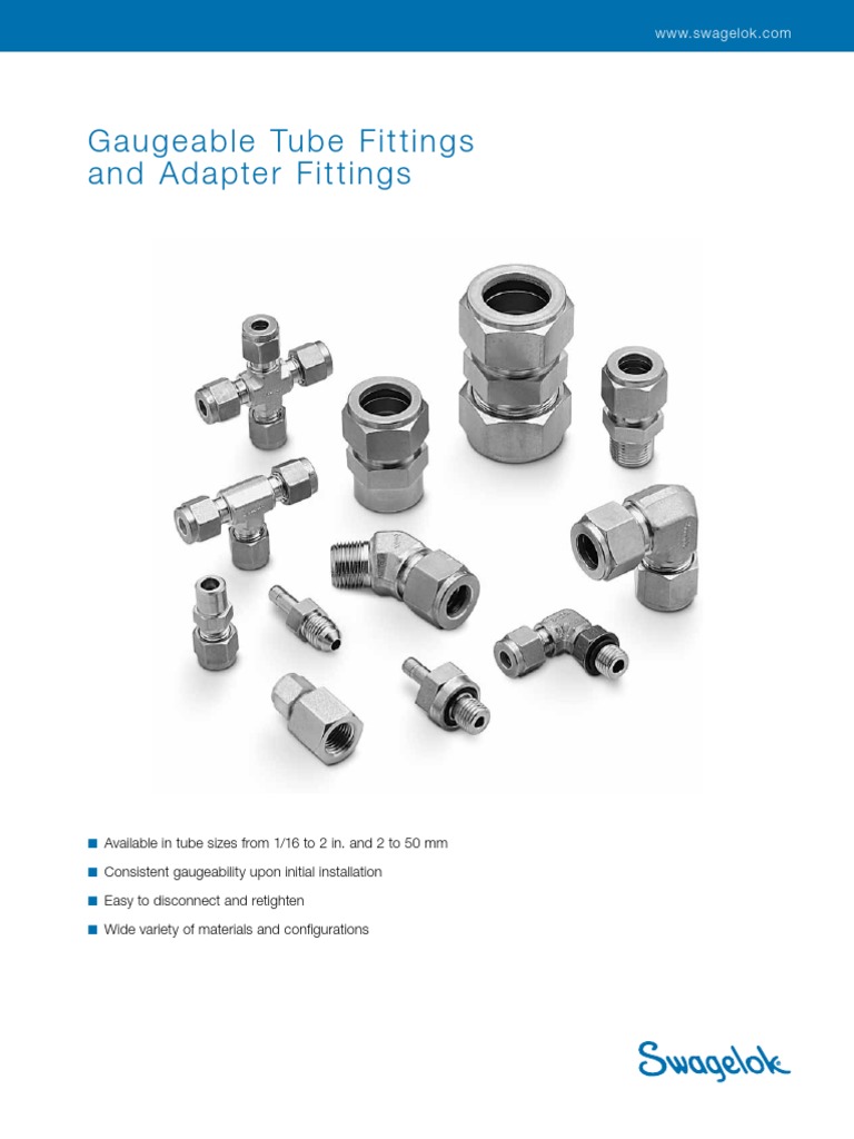 Swagelok Tube Fittings PDF Pipe (Fluid Conveyance) Stainless Steel