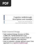 Cognitive Walkthrough: Description and Example: Based On Task-Centered Design by Clayon Lewis & John Rieman, CU Boulder