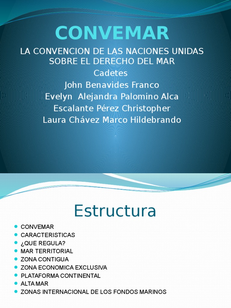 Convemar: Derecho del Mar y Zonas Marítimas | PDF | Aguas territoriales ...