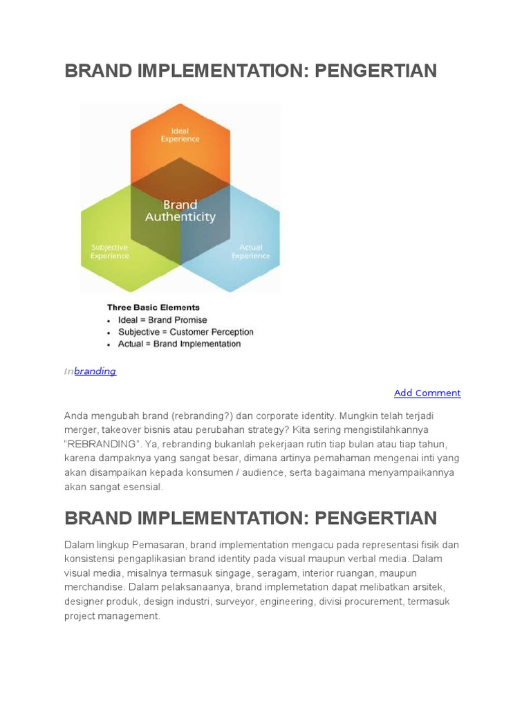Brand Implementation | PDF | Bisnis | Pengelolaan Keuangan & Uang