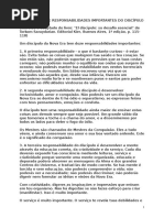 12 responsabilidades importantes do discípulo