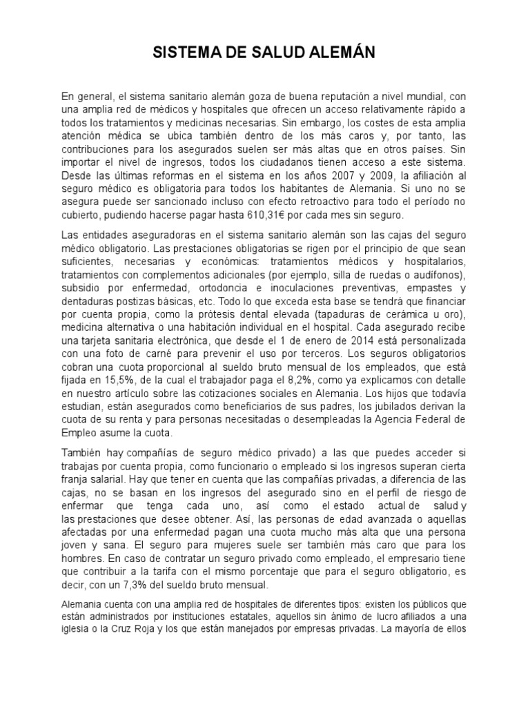 Sistema de Salud Alemán
