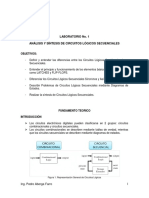 Análisis y síntesis de circuitos lógicos secuenciales