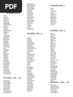Lista de Palavras Escritas Com s Ss Sc