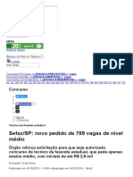 Concurso SEFAZ - Sefaz_SP_ Novo Pedido de 789 Vagas de Nível Médio _ JC Concursos