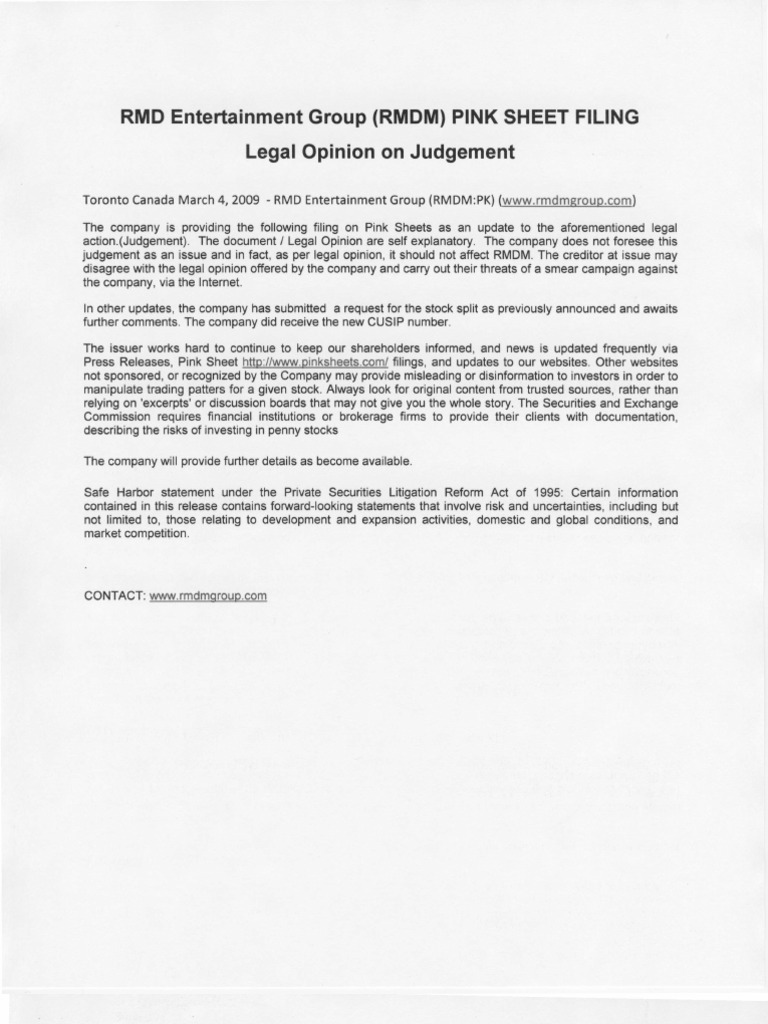 RMD - Legal Opinion On Judgment | PDF | Legal Procedure | Social ...