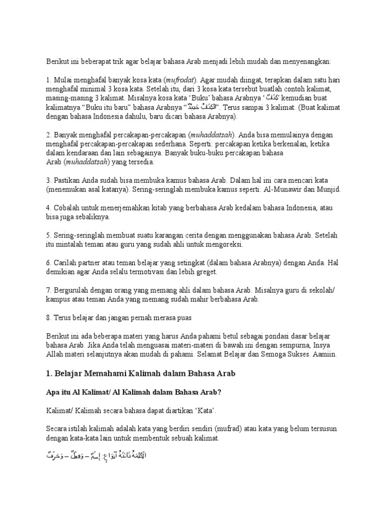 Update Viral Terkini 2019: Belajar Bahasa Arab Kendaraan