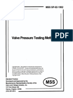 MSS SP 82 Valve Pressure Testing Methods
