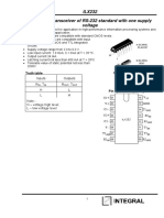 RS-232 transceiver IC with one supply voltage