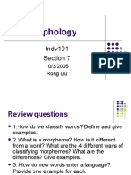 Morphology: Indv101 Section 7