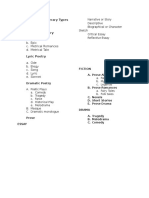 Classification of Literary Types