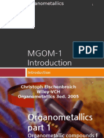 MGOM 1 Introduction To Organometallics