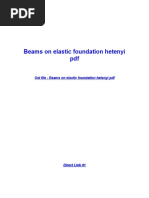 Beams On Elastic Foundation Hetenyi PDF