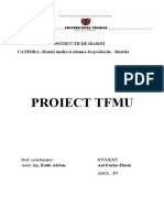 Proiect Tfmu Itinerar Tehnologic