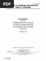 SENATE HEARING, 104TH CONGRESS - TAXATION OF INDIVIDUALS WHO RENOUNCE THEIR U.S. CITIZENSHIP