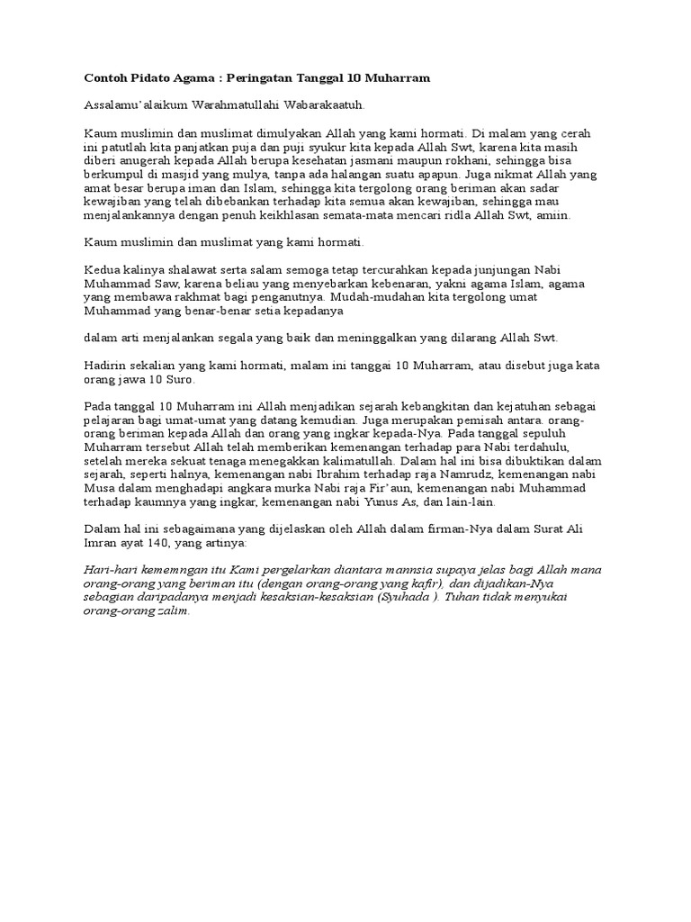 Pidato Agama Islam 3