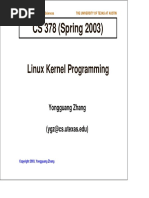 CS 378 (Spring 2003) : Linux Kernel Programming