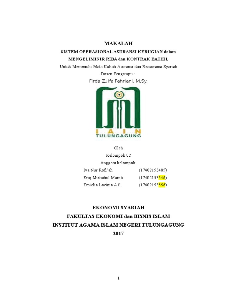 Makalah Asuransi PDF