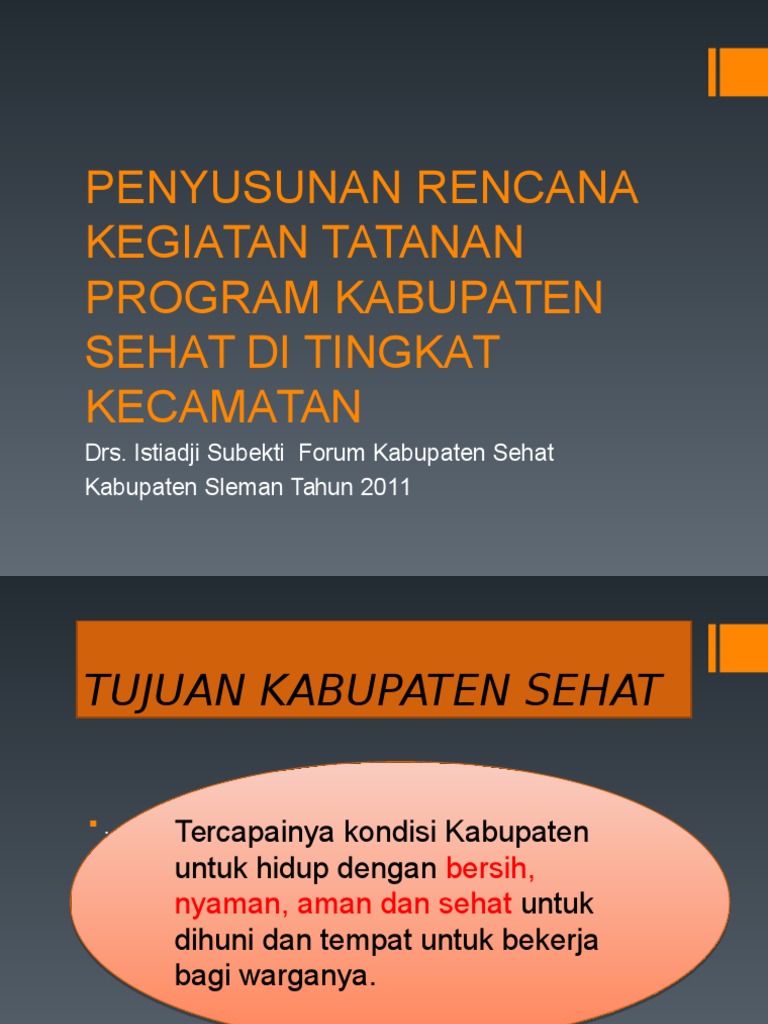 Tatanan Tk. Kecamatan Kab Sehat | PDF