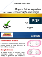 Introdução - Origens Físicas, Equações de Taxas e Conservação Da Energia