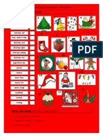 Vocabulary Matching Worksheet Xmas