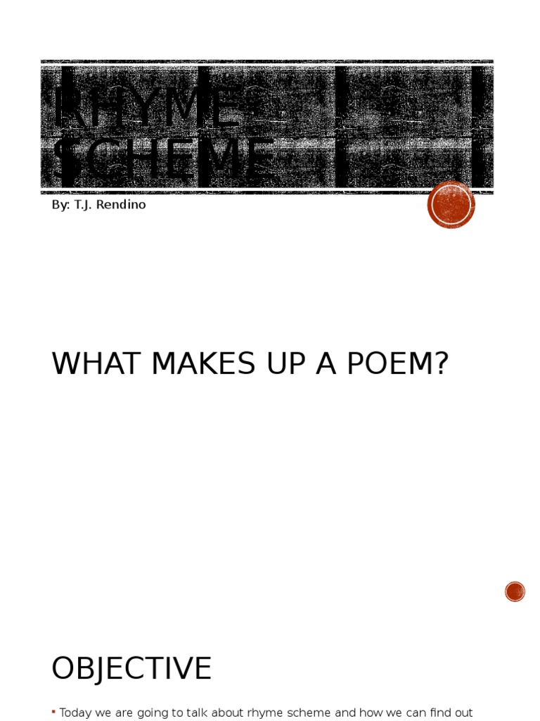 Understanding Rhyme Schemes in Poetry | PDF | Poetry