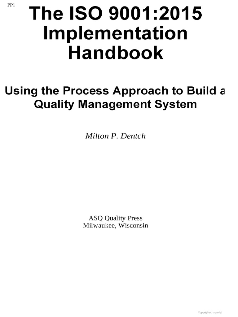 ISO 9001 2015 Implementation Manual | PDF