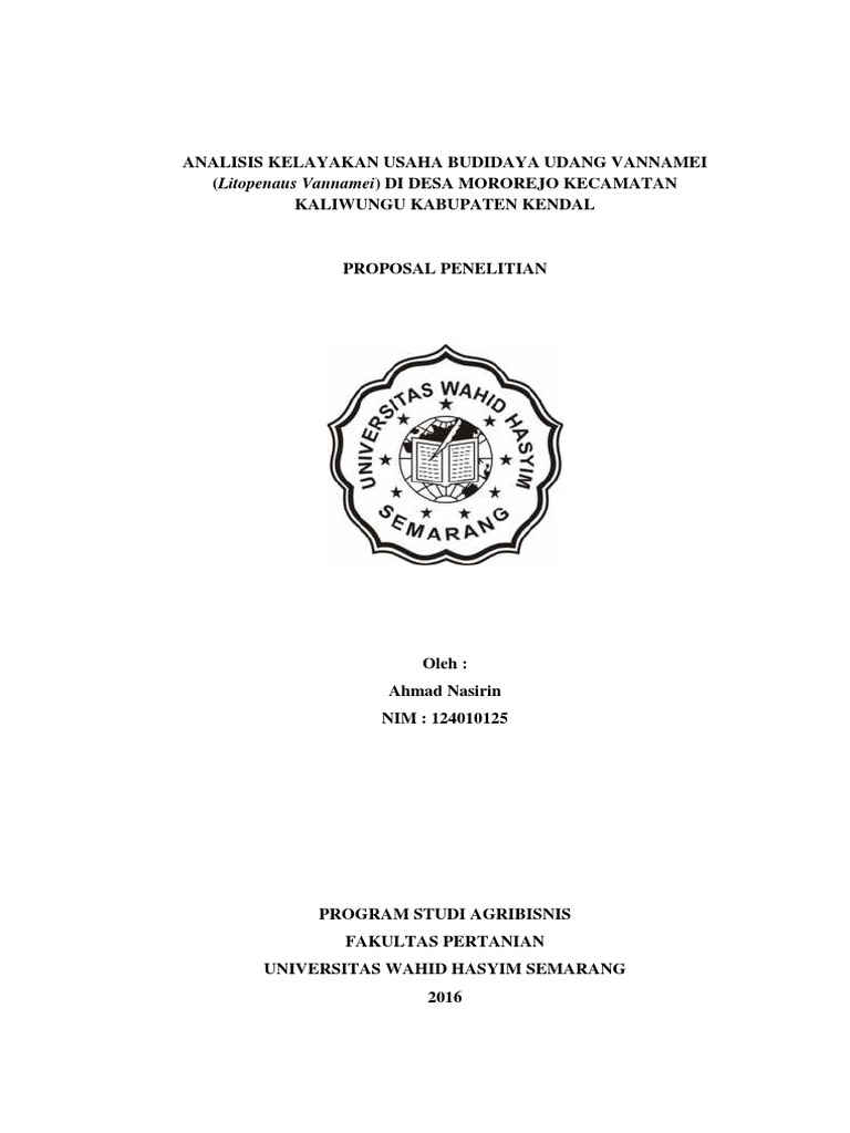 Proposal Skripsi Udang Vannamei