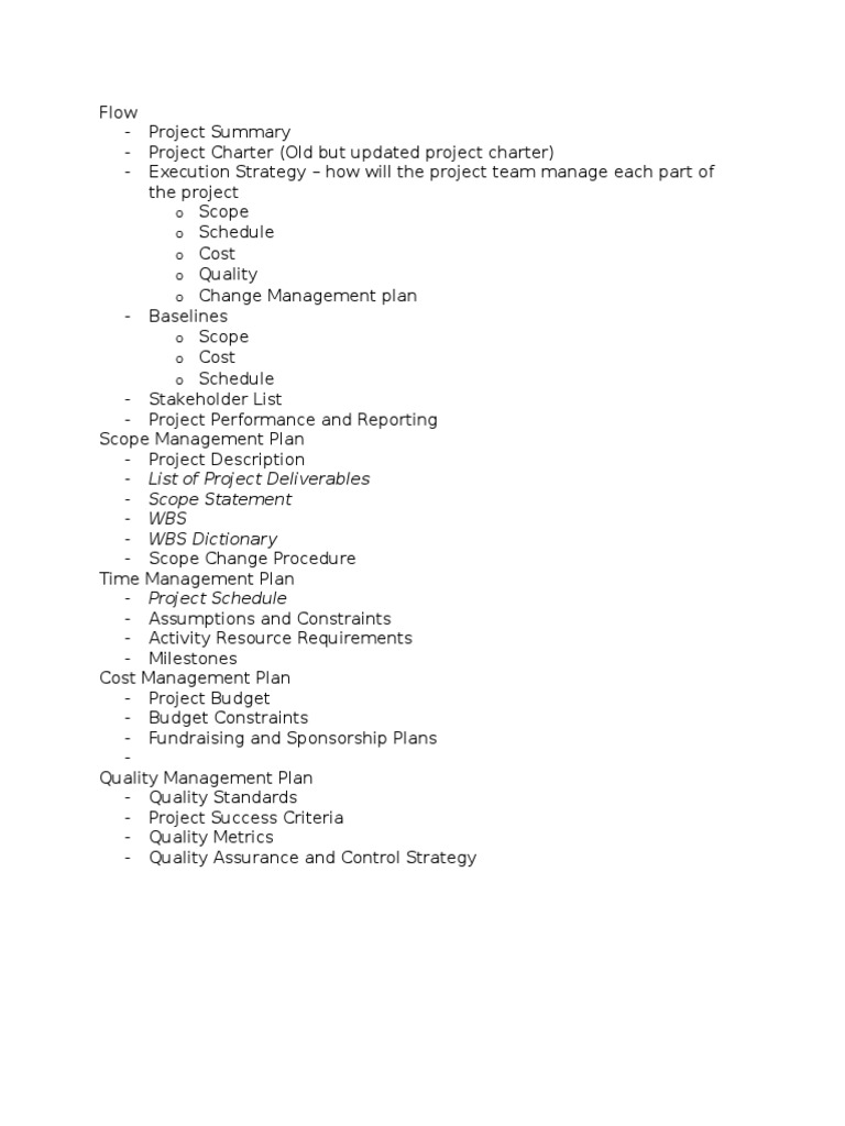 Comprehensive Project Management Plan | PDF | Business | Computers
