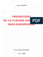 Haudry - Préhistoire de La Flexion Nominale Indo-Européenne (1982) PDF