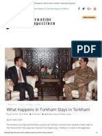 What Happens in Torkham Stays in Torkham - Alternative Perspectives
