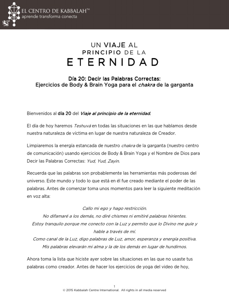 Meditacion Para El Chakra De La Garganta Ejercicio Chakra de La Garganta | PDF | Chakra | Yoga