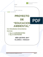 Proyecto de Educacion Ambiental Fca 2017